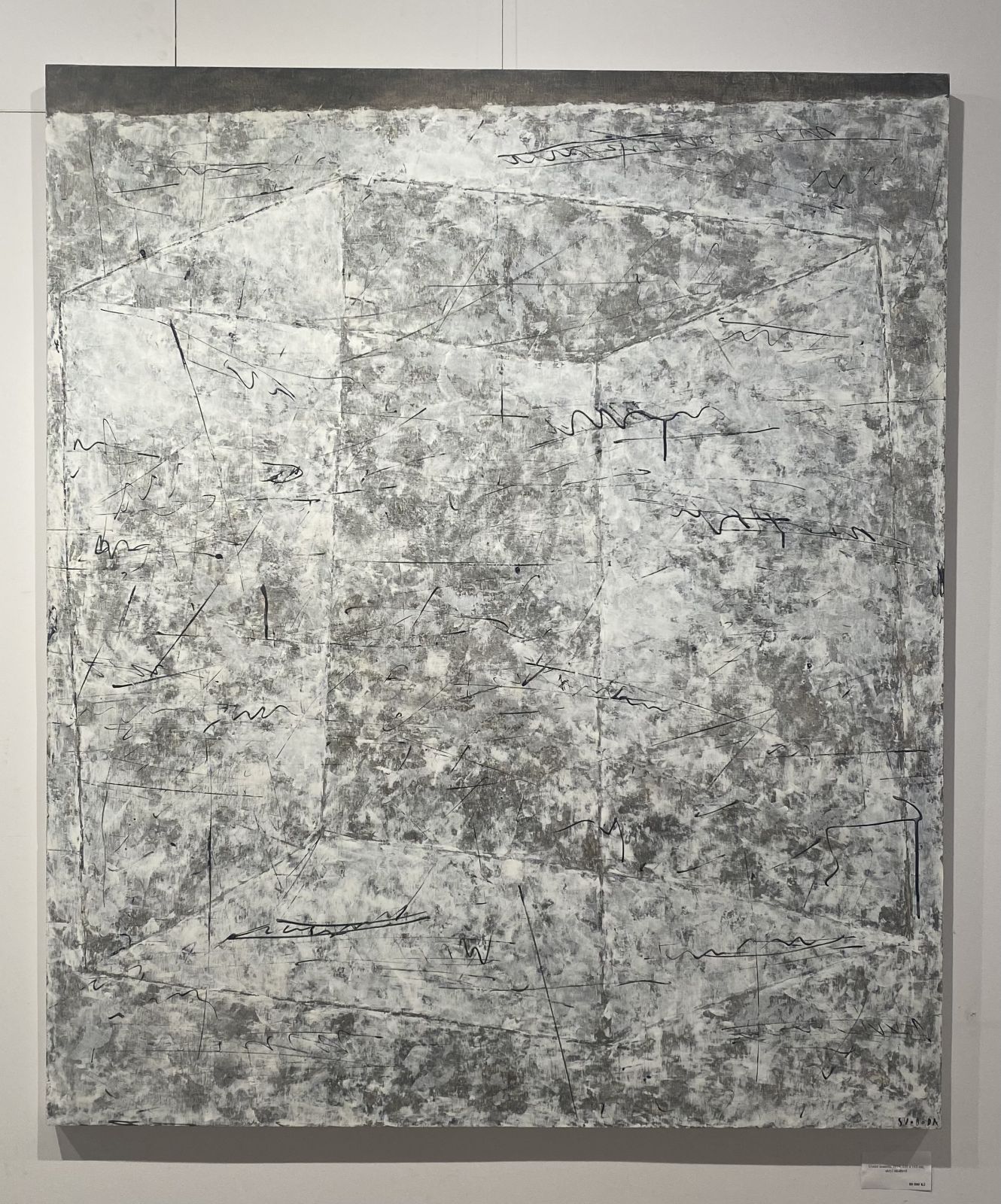 Uvnitř hranolu, 2019, 135 x 115 cm, akryl na dřevě